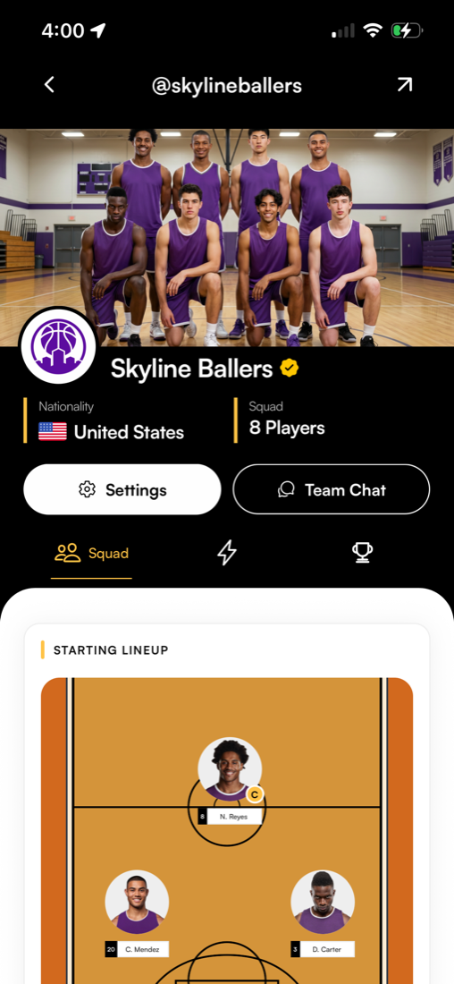 Squad page